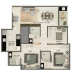 Apartamento em Formosa/Cabedelo com 2 Quartos sendo 1 Suíte, Elevador e Piscina