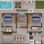 Apartamento Térreo com Área no Bessa com 3 Quartos sendo 1 Suíte