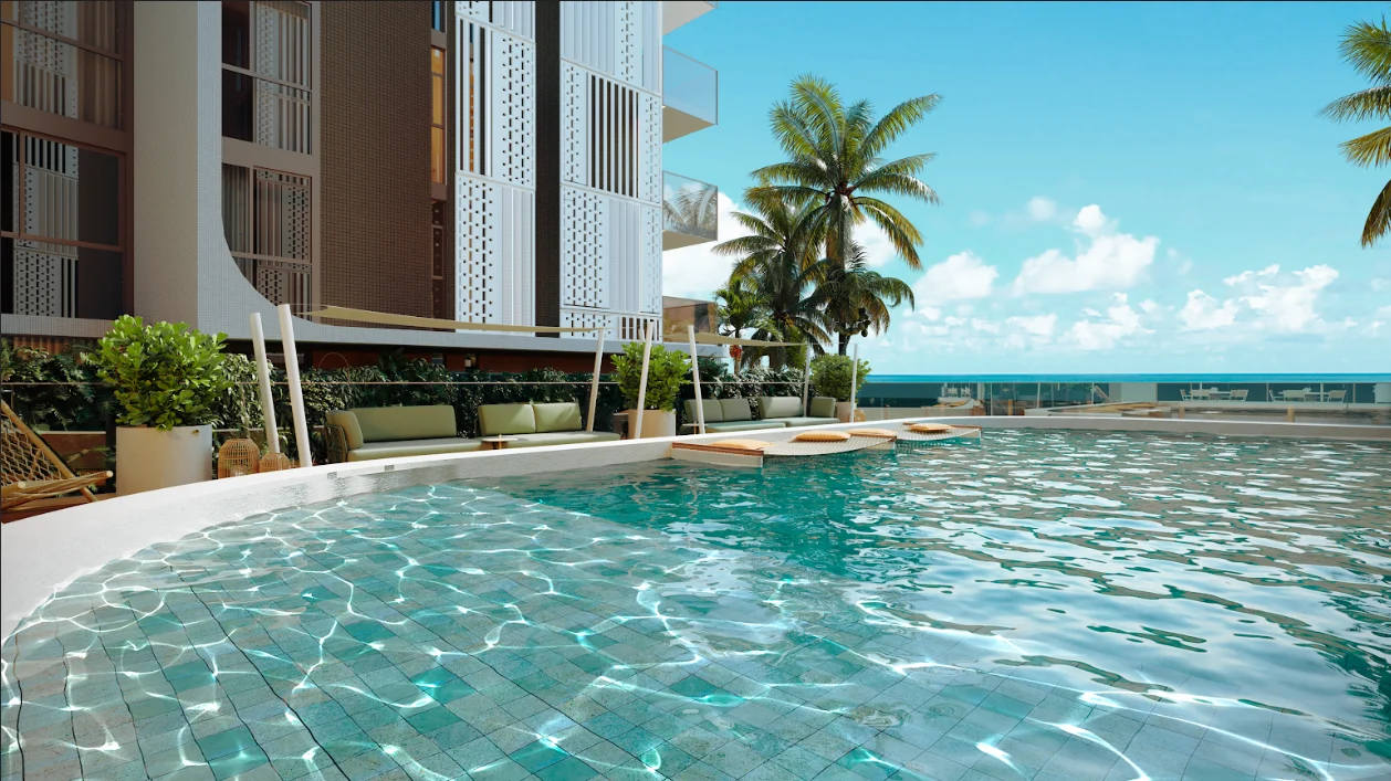 Lançamento Pé na areia de Studio ou 2 Quartos no Jardim Oceania/Bessa, Lazer Completo