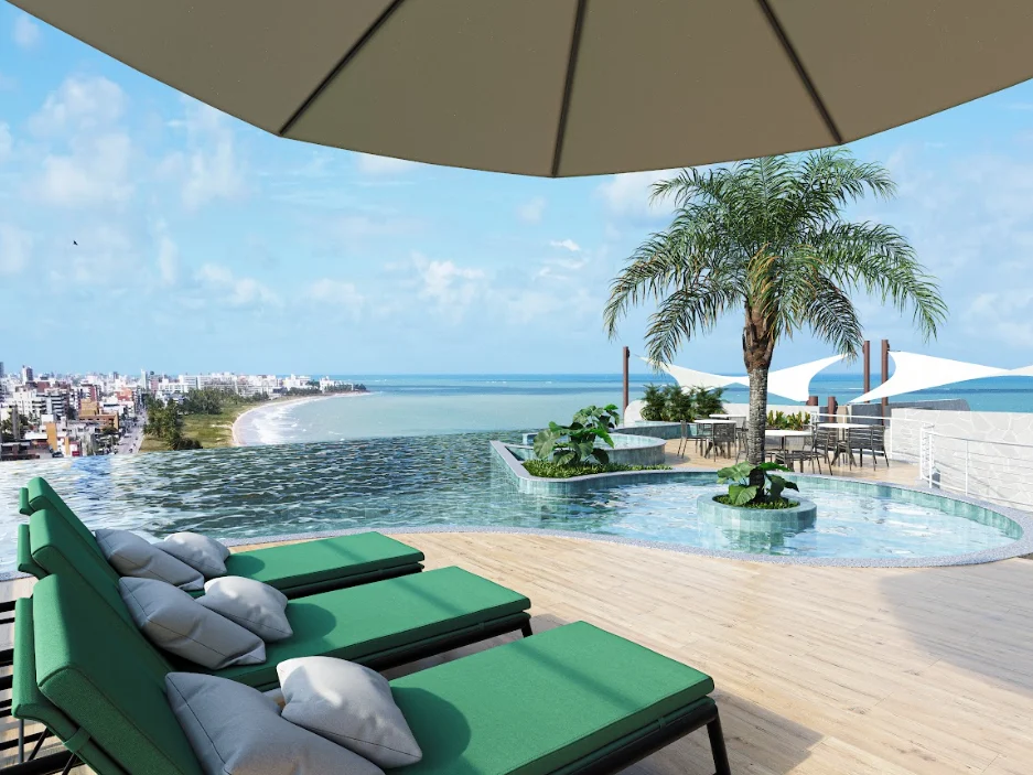 Últimas Unidades Beira-mar em Intermares de Studio ou 2 Quartos, Elevador e Lazer Completo