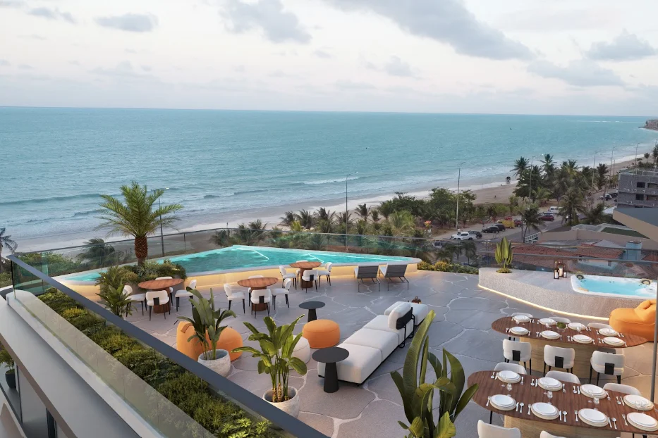 Excelente Lançamento de Flat Beira-Mar do Bessa, Elevador e Lazer