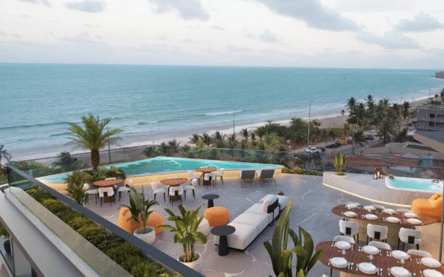 Excelente Lançamento de Flat Beira-Mar do Bessa, Elevador e Lazer