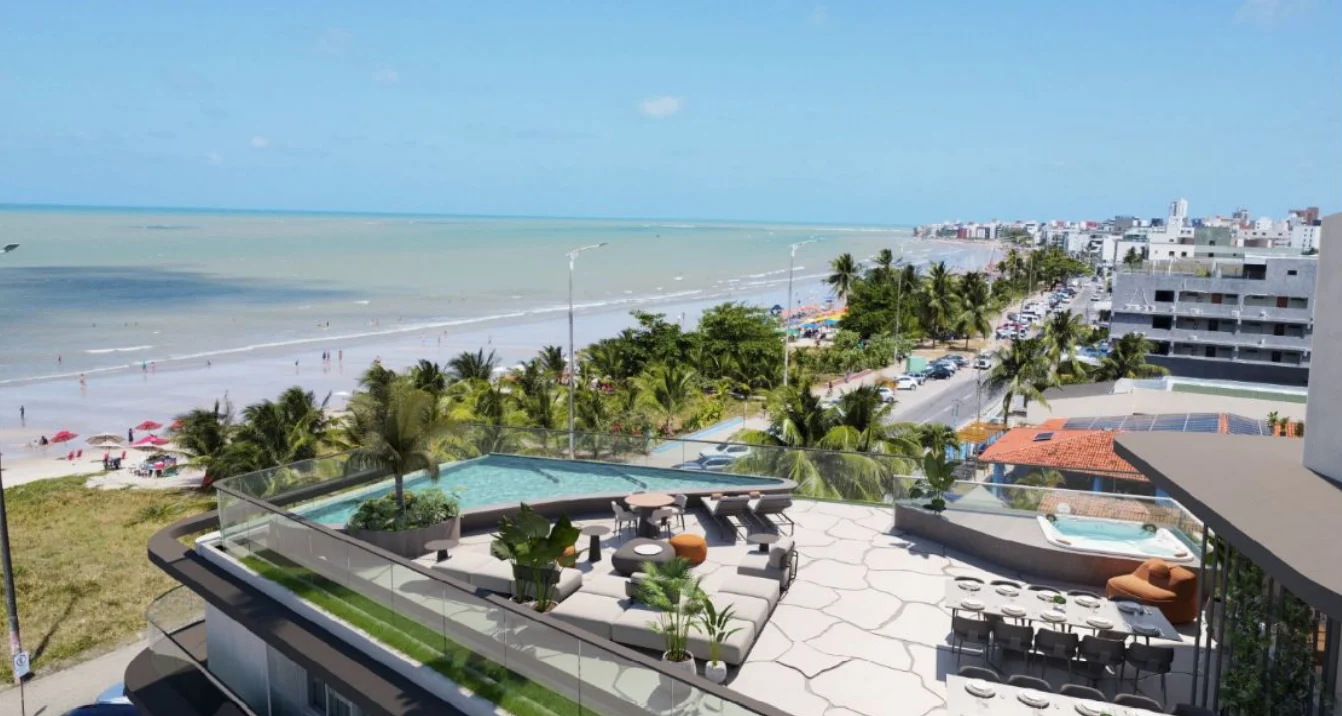 Excelente Lançamento de Flat Beira-Mar do Bessa, Elevador e Lazer