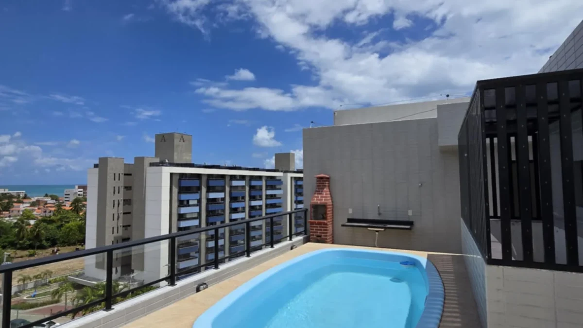 Cobertura Duplex em Formosa/Cabedelo com 3 Quartos e Piscina Privativa, Elevador e Lazer