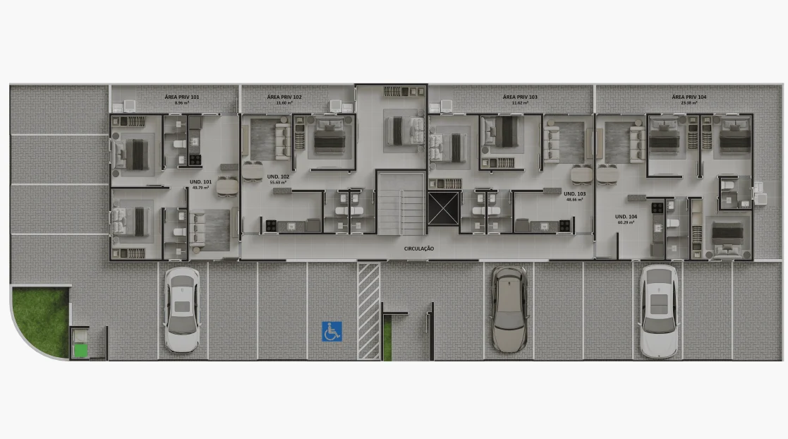 Apartamento em Portal do Sol/Quadramares 2 ou 3 Quartos
