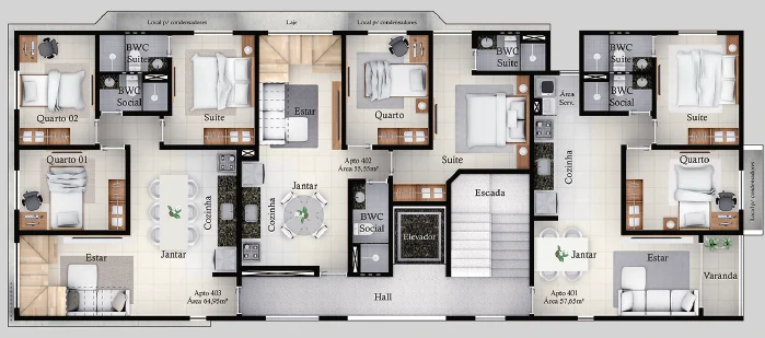 Últimas Unidades no Miramar com 2 Quartos sendo 1 Suíte, Opção de Cobertura, Elevador e Piscina