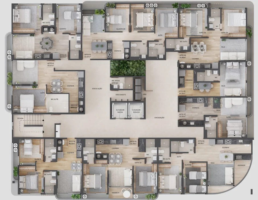 Lançamento no Cabo Branco de 1 ou 2 Quartos, Elevador e Lazer, Próximo ao Mar