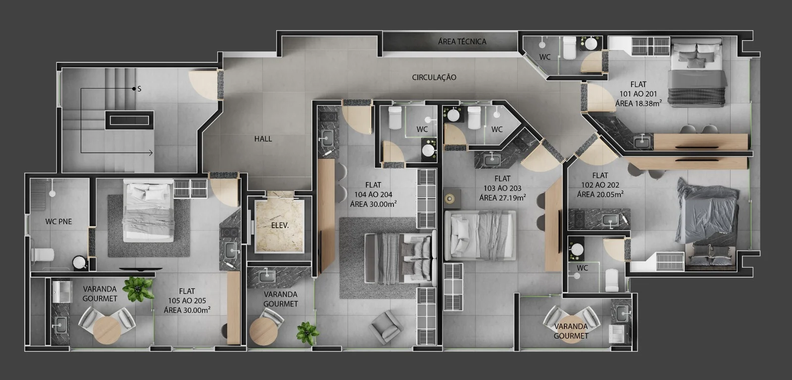 Últimas Unidades de Flat no Cabo Branco, Elevador e Lazer