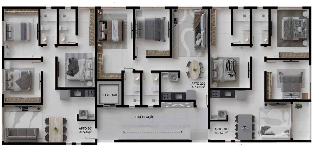 Apartamento em Manaíra com 2 ou 3 Quartos sendo 1 Suíte com Elevador e Piscina